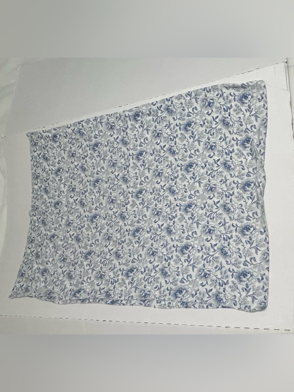 Laura Ashley flannel Blue & White Floral One Pillowcase standard 100% Cotton